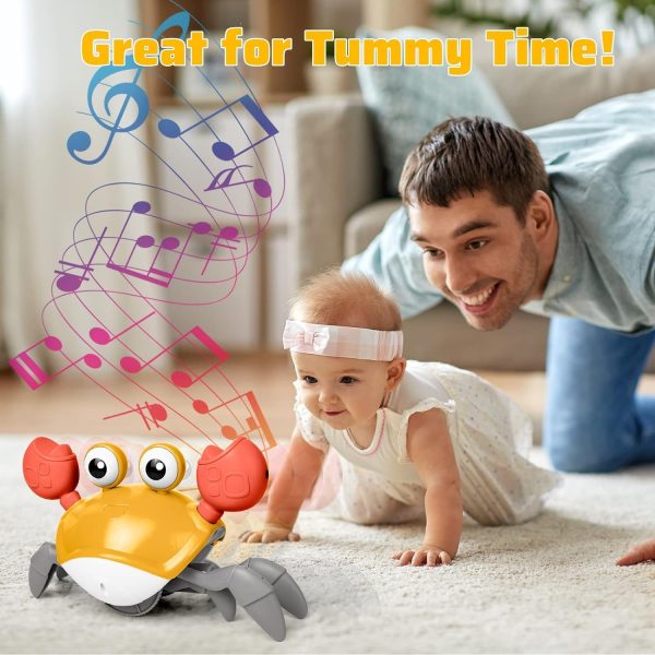 Crawling Crab Baby Toy (random colors)