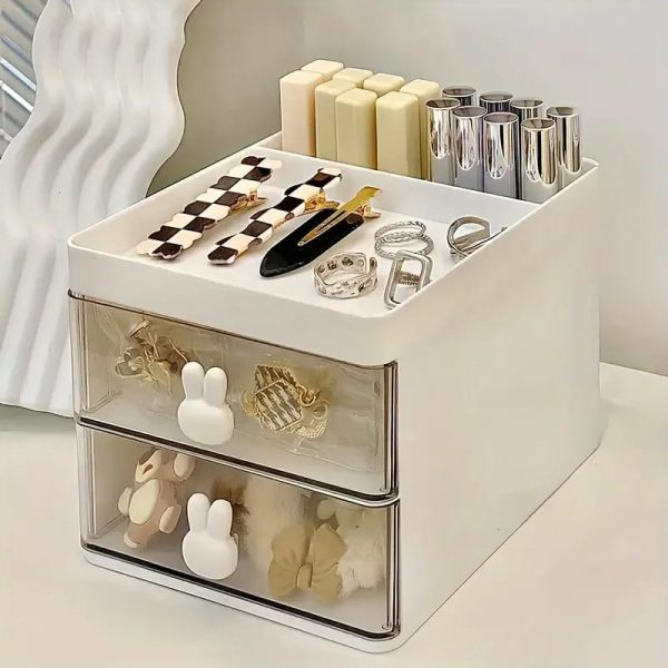 Rabbit Handle Clear Desk Organizer- Perfect For Pen ,makeup And Jewellery Etc